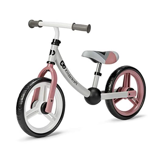 Kinderkraft Balanscykel 2WAY NEXT, springcykel, gåcykel för barn, småbarn, rosa