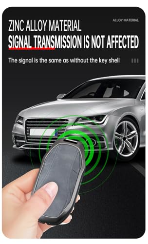Funda de piel gris para llave MG IM6 anticaídas carcasa protectora coche 3
