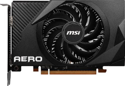 MSI Radeon RX 6400 AERO ITX 4GB Gaming Graphics Card - 4GB GDDR6, 2321 MHz, PCI Express 4 x 4, 64-bit, 1 x DP v 1.4a, HDMI 2.1 (Supports 4K & 8K)