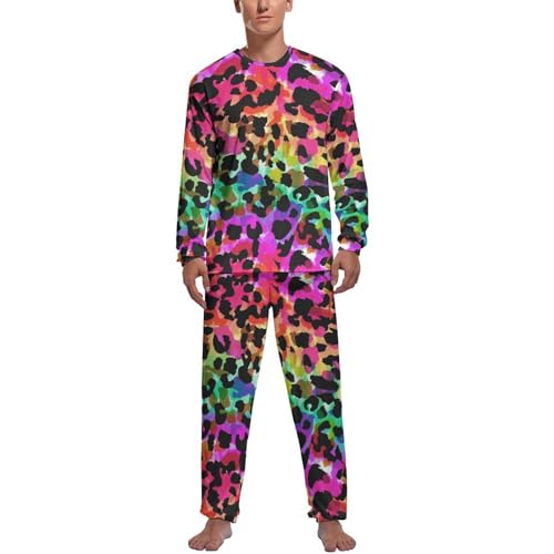 Pyjama léopard coloré homme pour des soirées cocooning et stylées