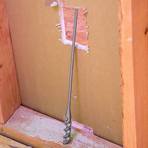 Klein Tools 53716 Flex Bit Auger With Screw Point, 3/8-Inch X 54-Inch Long Flexible Drill Bit / Fish Bit For Pulling Wire Behind Walls #TOP6