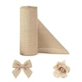 Yoodriy Rotolo Runner Tavola Juta 30cmx10m, 100% Juta Naturale, Tagliabile per Fai da Te Decorazioni Vintage, Ecologico Materiale Fai da Te, Ideale per Matrimoni, Feste, Arredamento Country