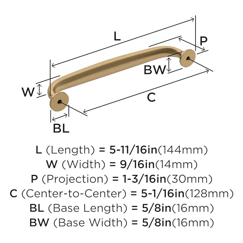 Amerock | Cabinet Pull | Champagne Bronze | 5-1/16 inch (128 mm) Center to Center | Renown | 1 Pack | Drawer Pull | Cabinet Handle | Cabinet Hardware by Amerock - Image 6