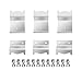 BBQ funland B5050 (Include screws) Stainless steel heat plate brackets, burner hanger brackets replacement for Chargriller 5050 DUO, Chargriller 3001 (set of 6)