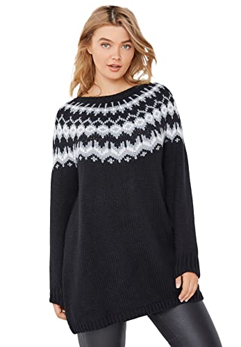 ellos Plus Size Fair Isle Sweater Tunic