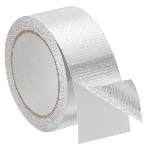 Image of PATIKIL Duct Tape, 1.97 Inch x 65.6 Ft(21.87 Yards) 5.91 Mil Heavy Duty Aluminum Foil Tape Waterproof Glass Fiber Insulation Heat Resistant for Ductwork HVAC Sealing Patching, 1 Roll