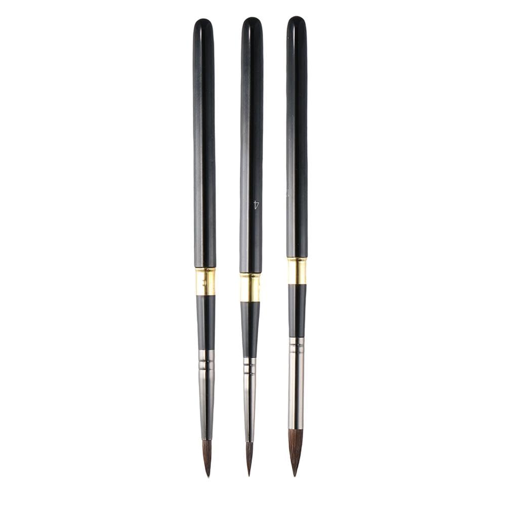 YYlingx 3Pcs Travel Watercolor Brushes Paint Removable Brushes Round Extra Long Synthetic Pocket Brush Watercolor Acrylics Gouache Ink Brushes