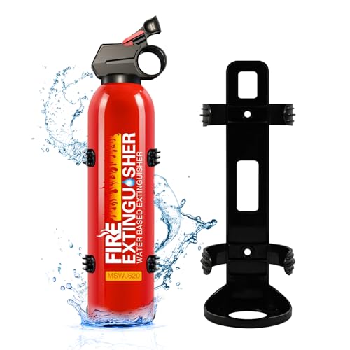 Small Fire Extinguisher for Home, 1 Pack 620ml Portable Fire Extinguisher for Vehicle, Car, RV, Kitchen, Stay Life Safe Water-Based Automotive Fire Extinguisher with Wall Mounts (1Pcs)