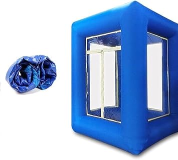 9ft Inflatable House, Inflatable Cash Cube Booth Cash Cube Money Machine with 2 Air Blowers, Commercial Money Grab Machine for Advertisment