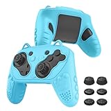 Silicone Controller Case Set Compatible with Nintendo Switch 2 Pro, Gamepad Accessories - Protective Softshell Cover with 6 Thumb Grips, Shock-Resistant & Ergonomic Comfort Grip Design (Blue)