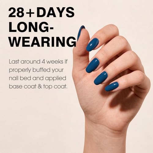 Image of CANNI 9ml Dark Dusk Blue Gel Nail Polish, High Gloss UV LED Soak Off Gel