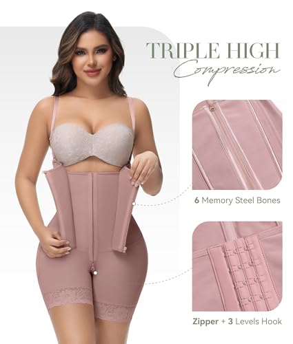 Image of M MYODRESS Fajas Colombianas Moldeadoras Shapewear for Women Tummy Control Body Shaper Post Surgery Compression Garment