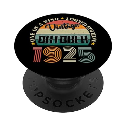 99 Años Vintage Octubre 1925 99 Cumpleaños Retro PopSockets PopGrip Intercambiable