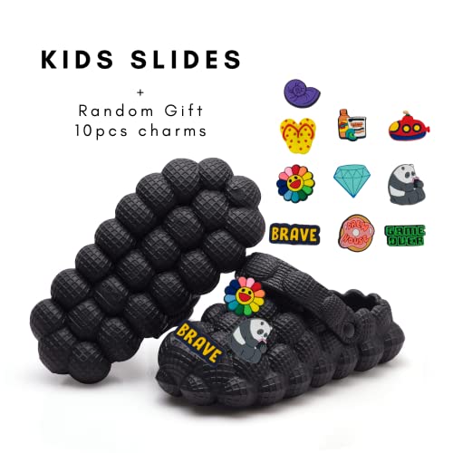 Lephyon Bubble Slides For Kids|Golf Ball Beach Shoes|Gargen Clogs For Girls|Funny Water Slippers Boys Comfy Anti-Slip Lightweight Protect Foot Black 1 #TOP1