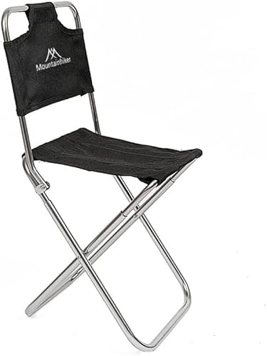 Miniatura 7 de Silla de dibujo de pesca para acampar al aire libre, silla plegable de aleación de aluminio, silla portátil con respaldo silla de descanso de jardín