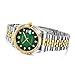 Reginald Watches for Women Fashion Watch Luminous Hands Sapphire Stainless Steel Quartz Green Dial Gold Watches (Green)