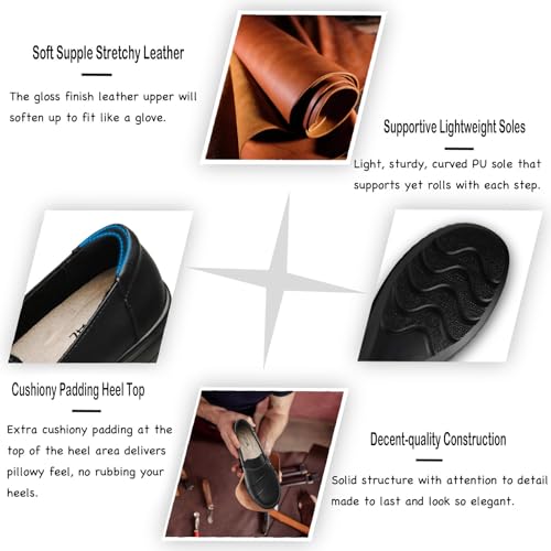 Women's Comfortable & Lightweight Leather Loafers Slip-Ons Stylish Business Casual Dress Shoes Work Office Everyday Walking Shoes for Women3