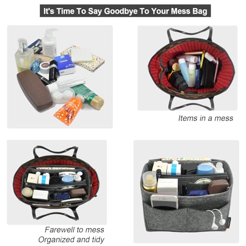 Image of Purse Organizer Insert, Handbag & Tote Organizer, Bag in Bag, Perfect for Speedy Neverfull and More