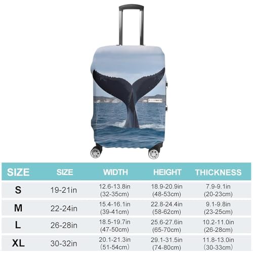 Whale Tail Luggage Cover Washable Elastic Suitcase Cover, Anti Scratch Personalized Suitcase Protectors, Fashion Baggage Covers For Travel2