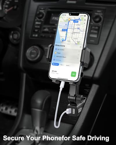 Cargador de coche USB rápido con brazo ajustable para iPhone y Android 4