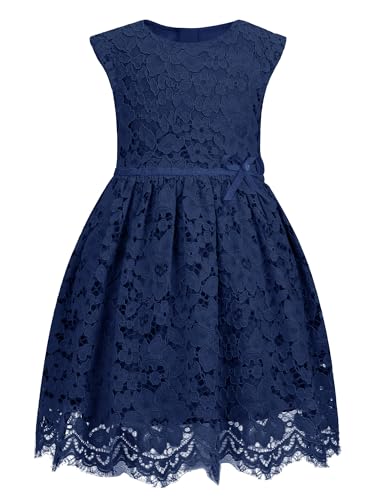 ALLOVIN Girls & Toddlers Sleeveless A-Line Lace Party Dress Birthday