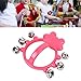 Bell Rattle, Nice Design, Percussion Instrument, Handheld Jingle Bell, Plastic 6 Melody Bells (W209 Rose Red)