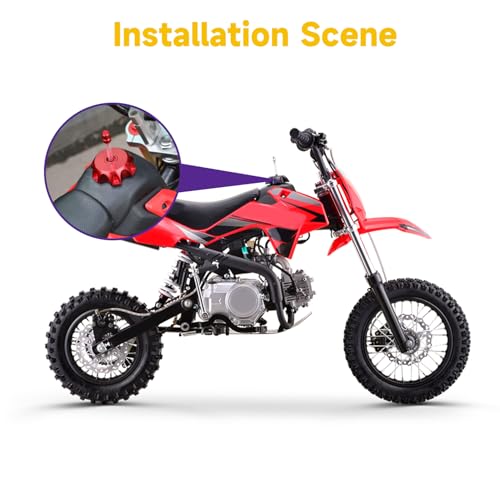 image for HIAORS Dirt Bike Gas Tank Cap & Vent Hose Replacement for 50cc 70cc 90