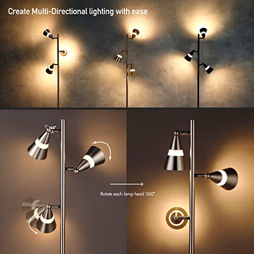 O'Bright OB-FL17T O’Bright Ash - 3-Light Led Tree Floor Lamp thumb #2