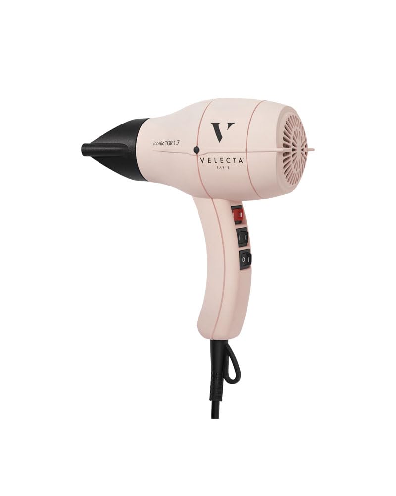 Velecta Paris - Sèche-cheveux professionnel - ICONIC TGR 1.7 Rose poudré