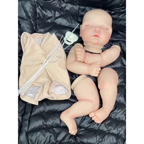 Lonian 21 Zoll bereits gemalt Reborn Puppe Kit Pfirsiche 3D Hautton mit sichtbaren Adern Bebe Reborn Kit mit Stoffkörper (Keine Haare) – Bild 8