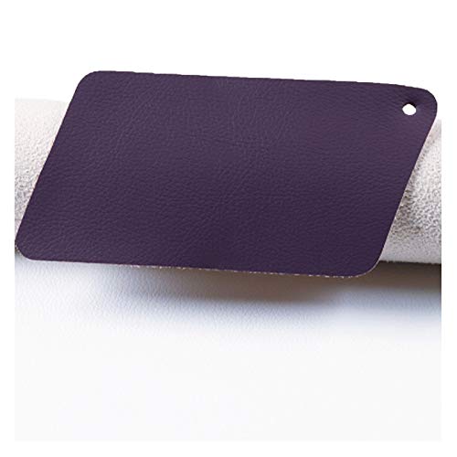 Tissu Simili Cuir Similicuir 138 Cm de Largeur Faux Cuir Tissu au Mètre ， pour L'artisanat D'ameublement Bricolage Canapé Sac À Main Décorations de Siège de Voiture ， Violet Foncé (Size : 1.38x9m)