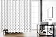 YOUNG DA - Duschvorhang Textil Weiß Grau Stern, Anti-Schimmel Duschvorhang für Badezimmer, Waschbare, Wasserdichter mit 12 Duschvorhängeringen, 180x180 cm