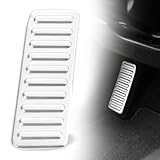 FSYHKJ Dead Pedal Left Side Driver Side Foot Rest Kick Panel Cover Compatible with Ford Mustang 2015-2025 Aluminum Alloy Car Foot Step Pedal Interior Accessories (Silver)