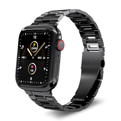Bracelet en acier inoxydable Apple Watch 45mm 49mm 44mm en métal maillons robustes