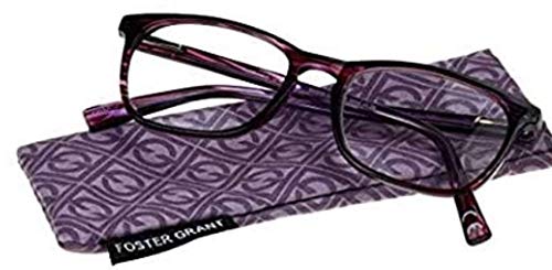 Magnivision Foster Grant Purple-Patterned Elana Women’s Reading Glasses +2.50