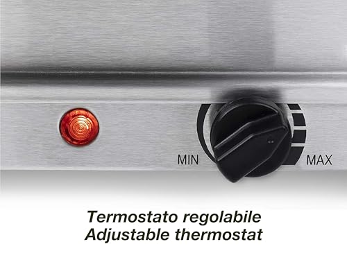 BEPER P101TEM002 Buffetwärmer, Speisenwärmer, 4 herausnehmbare Tabletts + Warmhalteplatte, Einstellbarer Thermostat und wärmeisolierende Griffe, ideal für Partys und Veranstaltungen