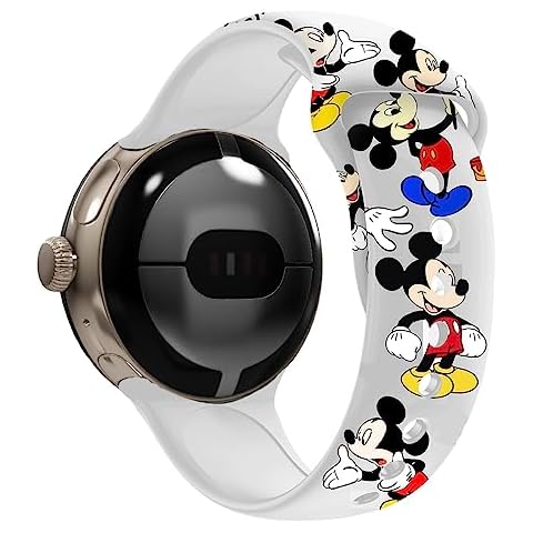MIADEAL Cartoon Mouse Bands Compatible with Google Pixel Watch (Large, Gray 1) Cover