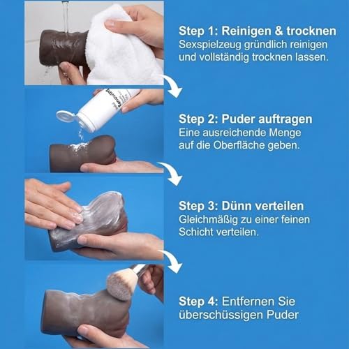 Sinful Talkum Puder für Silikon, Latex & Gummipflege - Vegan & Parfümfrei Talcum Powder - Talkum Puder Gummipflege - Latex Pflege - Talc Powder Silikon Pflege - Talkumpuder für Sexspielzeug - 150 g