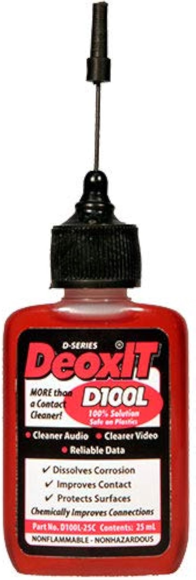 DeoxIT D100L-25C Precision Needle Applicator, More Than A Contact Cleaner, 25 mL, Pack of 1