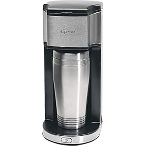 Capresso On-The-Go Personal Coffee Maker, Silver/B...