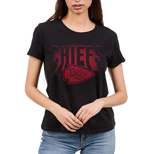 Camiseta Kansas City Chiefs mujer holgada Junk Food NFL evita ropa incómoda