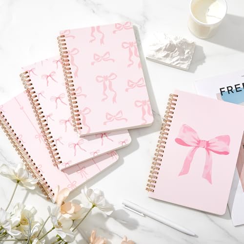 Carnet rose A5 de qualité supérieure avec reliure à spirale - 5