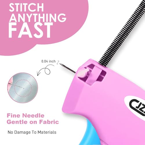 Image of Stitch Gun for Clothes, Stitchy Quick Clothing Fixer, Micro Tagging Gun for Clothing, Mini Sticky Sewing Gun, Stitch Fix Gun, Includes 6 Needles, 1000 Black & 1000 White Fasteners