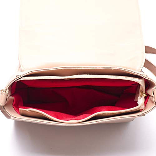 Kit Bolsa Feminina De Mão E Bolsa Tiracolo Com Carteira Nexstar (NUDE)