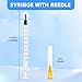 20 Pack 1ml Syringes 25G 1 Inch Lab Disposable Individually Sealed Packed, Luer Lock Syringes for Industrial Scientific Labs, Liquids Measuring and Dispensing