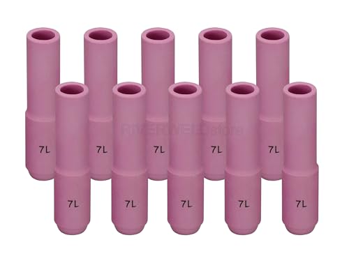 Image of RIVERWELD TIG Alumina Nozzles Ceramic Cups 10N47L #7L 7 /16 inch 11.0mm 10pcs