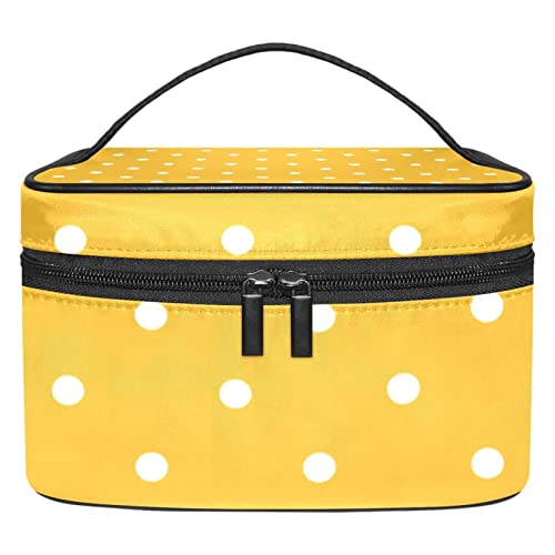 Trousse de toilette femme pois et organisateur maquillage voyage