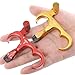 AMEYXGS Archery Bow Release for Compound Bows,Durable Aluminum 360° Rotate Caliper Thumb Release 3 Finger Release (Gold)
