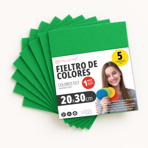 OFITURIA Feutrine de Couleurs pour Loisirs Créatifs, Couture, Patchwork, Artisanat, DIY et...