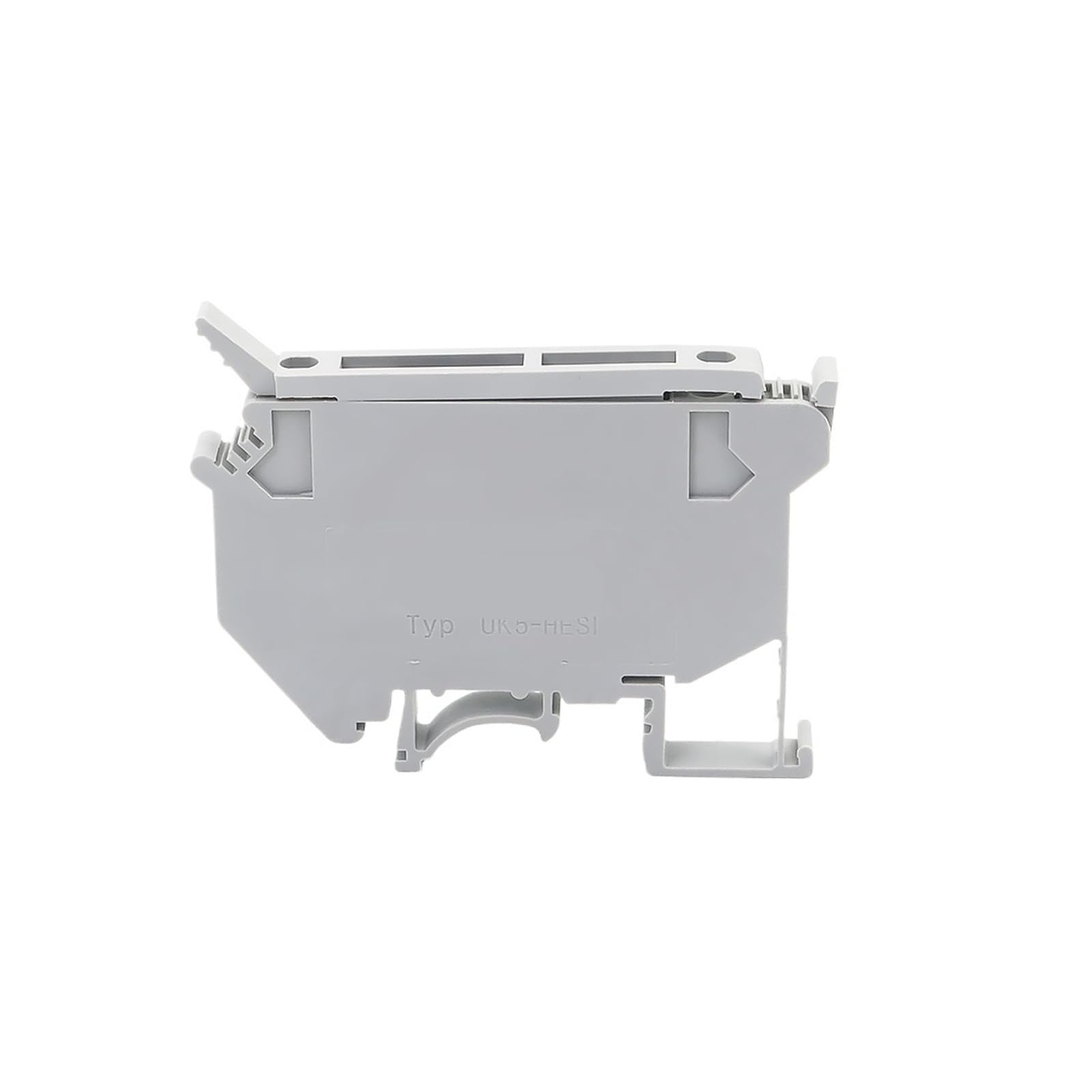 Conector tipo tornillo UK5 portafusibles gris para carril DIN con fusible de 6A integrado 4
